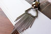 Punk Triangle Tassel Long Necklace