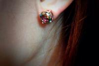 Topaz Earrings - Rainbow Design