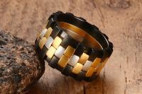 3 Tone Stainless Steel Ring - Unique Design