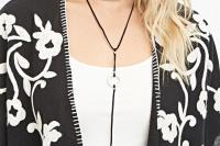 Long Leather Double Layer Necklace