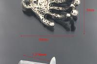 Skull Hand Bioplast Body Jewellery With Crystal Gem