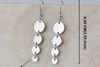 Stainless Steel Dangle Circle Earrings