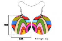 Colourful circle earrings