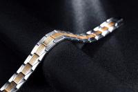 Stainless Steel Link Chain Bracelet - Gold & Silver Fusion