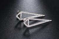 Sharp Triangle Unique Crystal Earrings