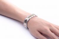 Stainless Steel Link Chain Bracelet - Gold & Silver Fusion