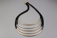 Multilayer Tube Leather Choker Necklace