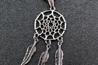 Dream Catcher Pendant Necklace - Stainless Steel