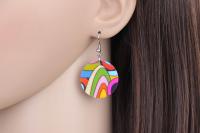 Colourful circle earrings