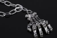 Vintage Punk Skull Hand Necklace