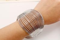 Multilayer Geometric Wire Bangle