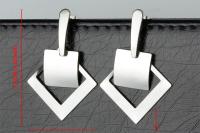 Stainless Steel Geometric Square Earrings
