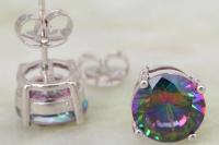 Topaz Earrings - Rainbow Design