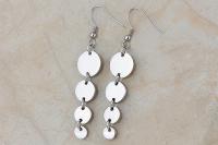 Stainless Steel Dangle Circle Earrings