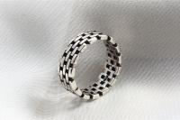 Adjustable Ring - Geometric Wall Design - Stainless Steel