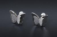 Butterfly Sandblasted Effect Labret Stud Earrings - 2 Colours  Beautifully detai