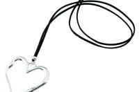 Heart Statement Long Necklace - Abstract Design