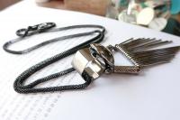 Punk Triangle Tassel Long Necklace