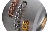 Stainless Steel Triple Colour Chain Ring