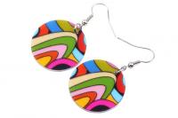 Colourful circle earrings