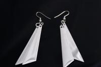 Stainless Steel Knife Edge Drop Earrings