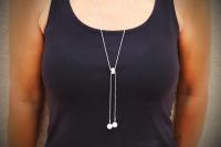 Long Tassel Necklace With Pearl Design