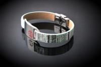 Medical Alert Colourful Flat Leather Bracelet - Customise