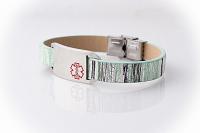 Medical Alert Colourful Flat Leather Bracelet - Customise