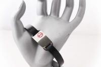 Medical Alert Genuine Flat Leather Bracelet - Customise