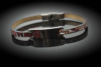 Medical Alert Ethnic Leather Bracelet