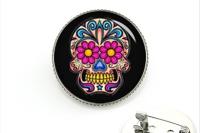 Skull -  Glass Badges - Choice of 4