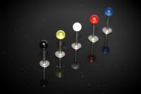 Pearl Labret Studs - Choice Of Colour and Length