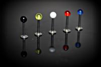 Pearl Labret Studs - Choice Of Colour and Length