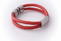 Orange Spice Multi Layer Leather & Steel Bracelet - Customisable