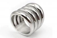 Wide Punk Style Statement Ring - Stainless Steel