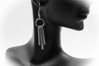 Punk Dangle Stick Titanium Steel Earrings - Customisable