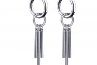 Punk Dangle Stick Titanium Steel Earrings - Customisable