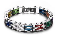 Rainbow Link Stainless Steel Bracelet