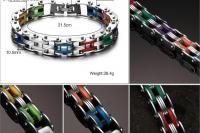 Rainbow Link Stainless Steel Bracelet
