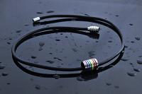 Rainbow Flag Stainless Steel Tube and Leather Choker