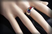 Unisex Rainbow Ring in Titanium Steel