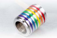 Rainbow Flag Stainless Steel Tube and Leather Choker