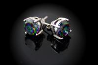 Topaz Earrings - Rainbow Design