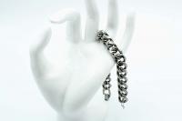 Gunmetal Black urban link chain bracelet from Chrissie C