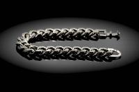 Gunmetal Black urban link chain bracelet from Chrissie C