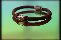 Rustic Brown Leather and Steel Bracelet - Build Your Own Bracelet!