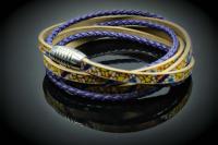 Wrap Around Bracelet Golden Purple Twist