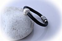 Sheepskin Leather & Stone Bracelet