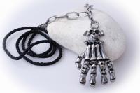 Vintage Punk Skull Hand Necklace