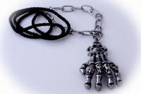 Vintage Punk Skull Hand Necklace